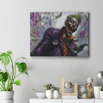 تابلو کنواس (بوم) طرح جوکر (Joker) - کد : 012