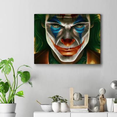 تابلو کنواس (بوم) طرح جوکر (Joker) - کد : 013