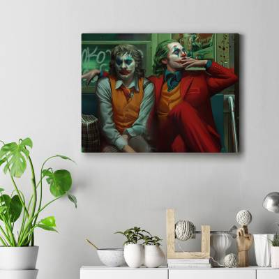 تابلو کنواس (بوم) طرح جوکر (Joker) - کد : 016