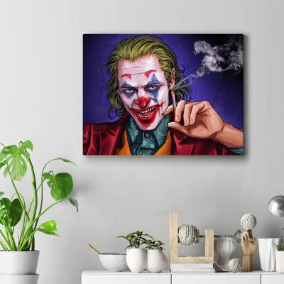 تابلو کنواس (بوم) طرح جوکر (Joker) - کد : 021