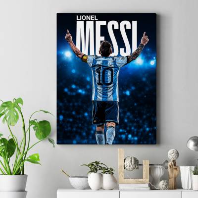 تابلو کنواس (بوم) طرح لیونل مسی (Lionel Messi) - کد : 002