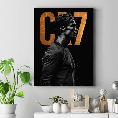 تابلو کنواس (بوم) طرح کریستین رونالدو (Cristiano Ronaldo) - کد : 001