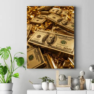 تابلو کنواس (بوم) طرح دلار ( Dollar) - کد : 007