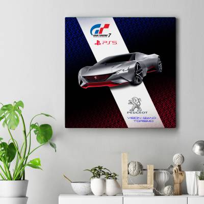 تابلو کنواس مربع (بوم)    peugeot vision grand torismo 