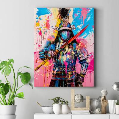 تابلو کنواس (بوم) طرح آخرین سامورایی ژاپنی ( The Last Japanese Samurai) - کد : 002