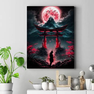 تابلو کنواس (بوم) طرح آخرین سامورایی ژاپنی ( The Last Japanese Samurai) - کد : 003