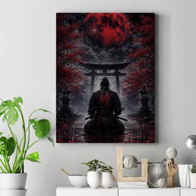تابلو کنواس (بوم) طرح آخرین سامورایی ژاپنی ( The Last Japanese Samurai) - کد : 004