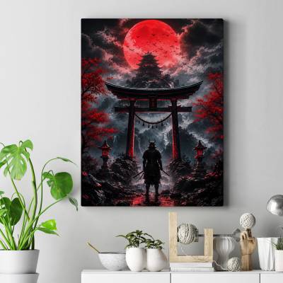 تابلو کنواس (بوم) طرح آخرین سامورایی ژاپنی ( The Last Japanese Samurai) - کد : 007