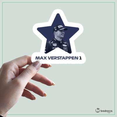 استیکر و برچسب F1 Club | Max Verstappen: The Blue Star 