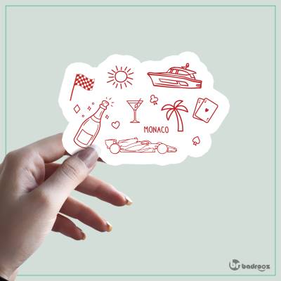 استیکر و برچسب F1 Club | Monaco Grand Prix: Summer Doodle