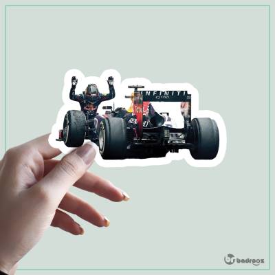 استیکر و برچسب F1 Club | Sebastian Vettel bowing: The Legend