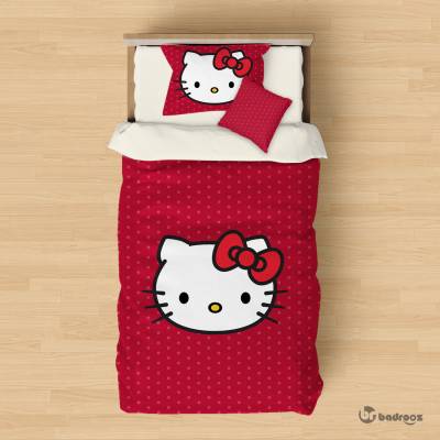 روتختی یک نفره هلوکیتی -Hello Kitty- قرمز