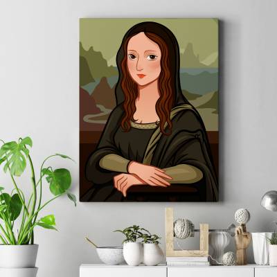 تابلو کنواس (بوم) مونالیزا - نقاشی دیجیتال