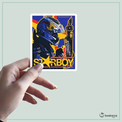 استیکر و برچسب  F1 Club | Max Verstappen: Starboy Champion