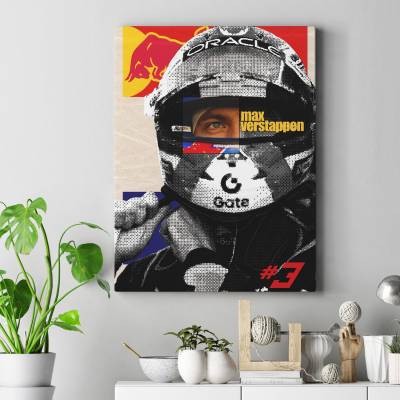 تابلو کنواس (بوم) F1 Club | Max Verstappen: The Oracle Helmet Edition | number 3