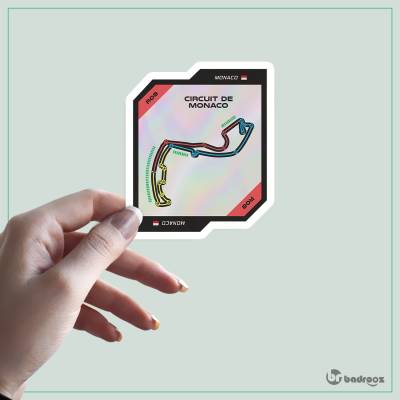 استیکر و برچسب  F1 Club | Monaco Grand Prix: Circuit Map Card