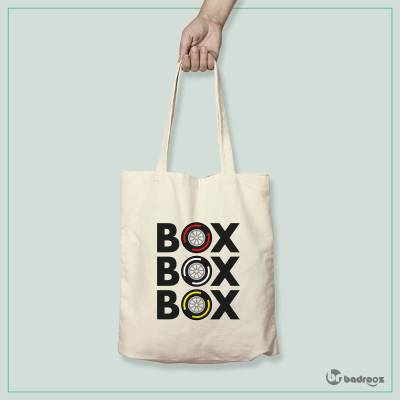 کیف خرید کتان (توت بگ) F1 Club | Box Box Box: Tyre Strategy