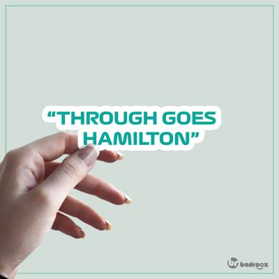 استیکر و برچسب F1 Club | “Through Goes Hamilton” Typography
