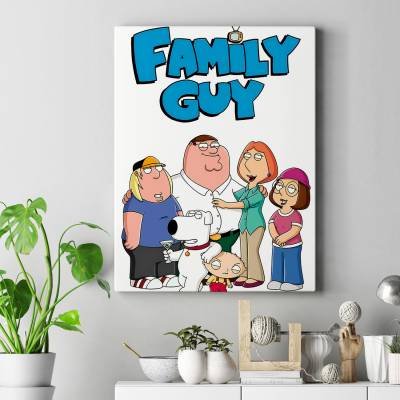 تابلو کنواس (بوم) طرح فمیلی گای-مرد خانواده ( Family Guy) - کد : 001