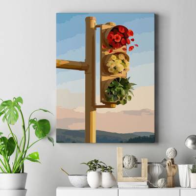 تابلو کنواس (بوم) ایستگاه گل