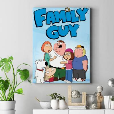 تابلو کنواس (بوم) طرح فمیلی گای-مرد خانواده ( Family Guy) - کد : 006
