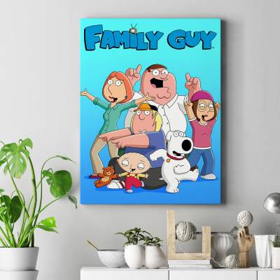 تابلو کنواس (بوم) طرح فمیلی گای-مرد خانواده ( Family Guy) - کد : 007