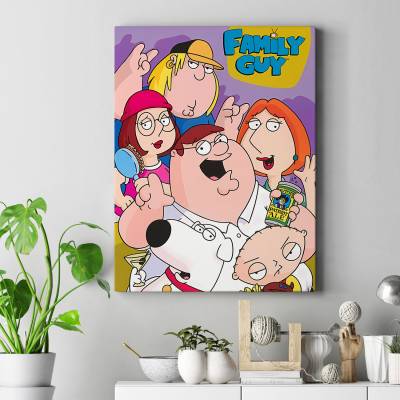 تابلو کنواس (بوم) طرح فمیلی گای-مرد خانواده ( Family Guy) - کد : 011