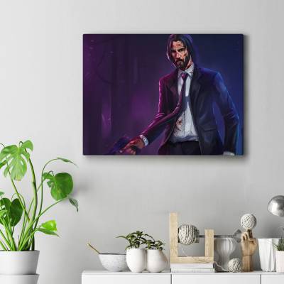 تابلو کنواس (بوم) طرح جان ویک ( John Wick ) - کد : 003