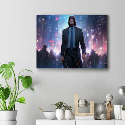 تابلو کنواس (بوم) طرح جان ویک ( John Wick ) - کد : 008