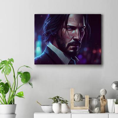 تابلو کنواس (بوم) طرح جان ویک ( John Wick ) - کد : 014