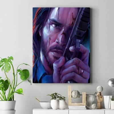 تابلو کنواس (بوم) طرح جان ویک ( John Wick ) - کد : 027
