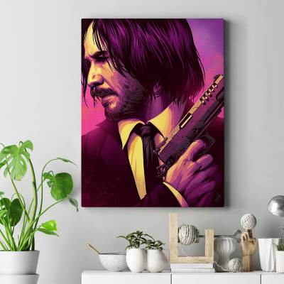 تابلو کنواس (بوم) طرح جان ویک ( John Wick ) - کد : 028
