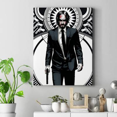 تابلو کنواس (بوم) طرح جان ویک ( John Wick ) - کد : 029
