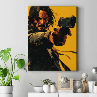 تابلو کنواس (بوم) طرح جان ویک ( John Wick ) - کد : 031