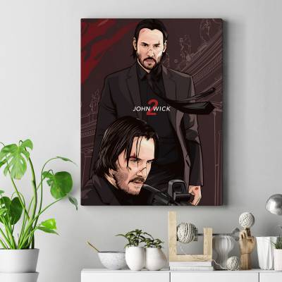 تابلو کنواس (بوم) طرح جان ویک ( John Wick ) - کد : 032