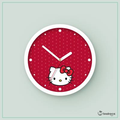 ساعت دیواری  هلوکیتی -Hello Kitty- قرمز