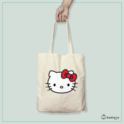 کیف خرید کتان (توت بگ) هلوکیتی -Hello Kitty- قرمز