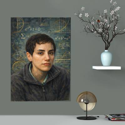 پوستر  طرح مریم میرزاخانی ( Maryam Mirzakhani) - کد : 001