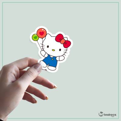 استیکر و برچسب هلوکیتی- Hello Kitty- آبی