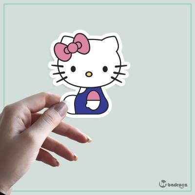 استیکر و برچسب هلوکیتی- Hello Kitty- صورتی