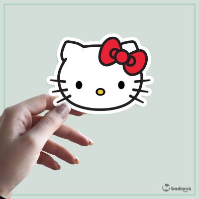 استیکر و برچسب هلوکیتی -Hello Kitty- قرمز