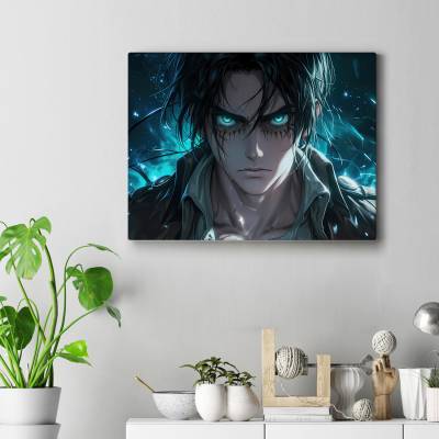 تابلو کنواس (بوم) طرح حمله به تایتان (Attack on Titan) - کد : 004