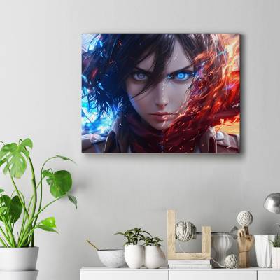 تابلو کنواس (بوم) طرح حمله به تایتان (Attack on Titan) - کد : 013