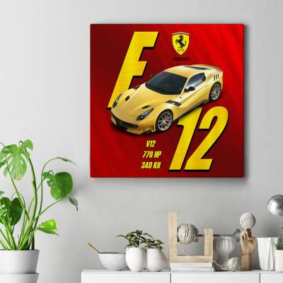 تابلو کنواس مربع (بوم) Ferrari F12 TDF