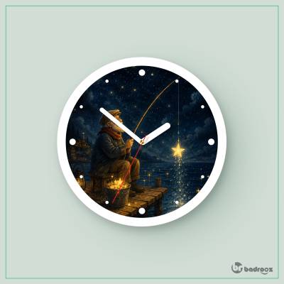 ساعت دیواری  ماهیگیر ستاره ها