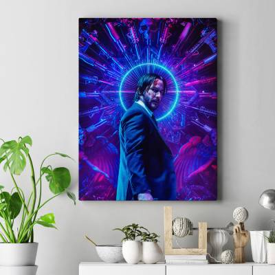 تابلو کنواس (بوم) طرح جان ویک ( John Wick ) - کد : 038