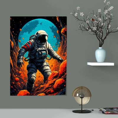 پوستر  طرح فضانورد (Astronaut) - کد : 001
