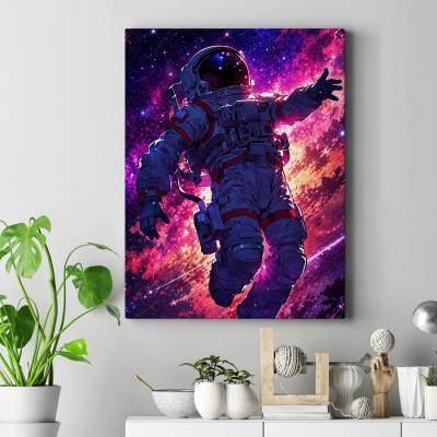 تابلو کنواس (بوم) طرح فضانورد (Astronaut) - کد : 002