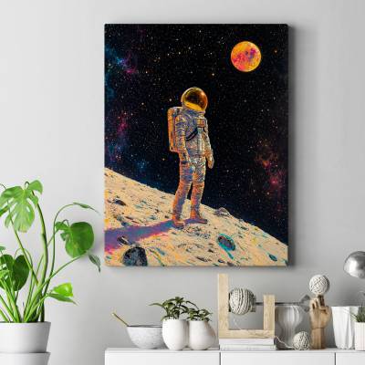 تابلو کنواس (بوم) طرح فضانورد (Astronaut) - کد : 003