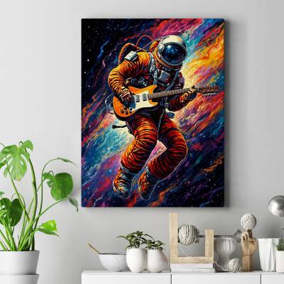 تابلو کنواس (بوم) طرح فضانورد (Astronaut) - کد : 005